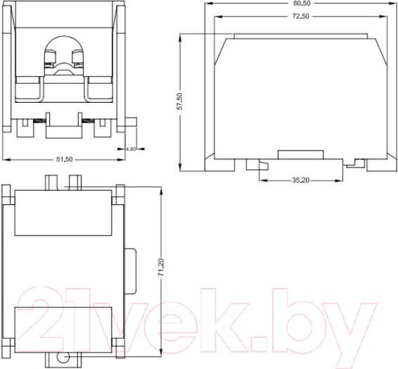 Изображение товара Распределительный блок на DIN-рейку КС РБП 95 232/100А
