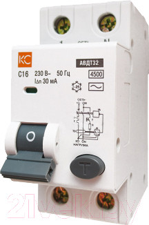 Изображение товара Дифференциальный автомат КС АВДТ-32 2P С 25А/30мА / 72614