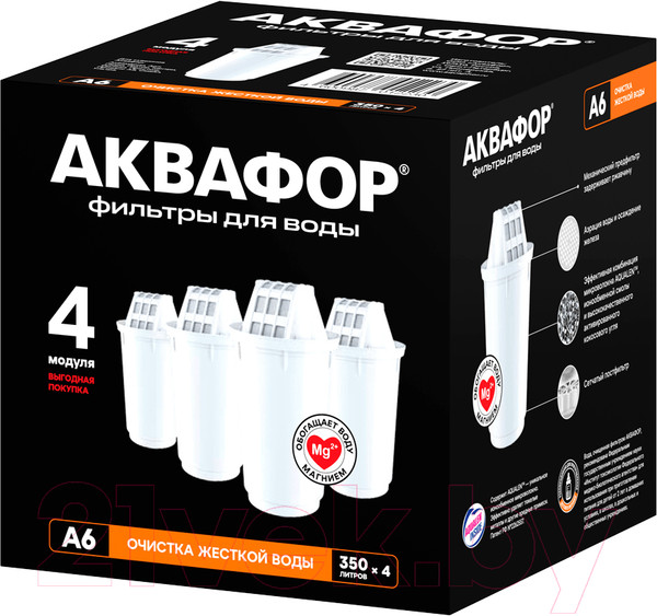 Изображение товара Комплект модулей сменных фильтрующих Аквафор A6 (4шт)