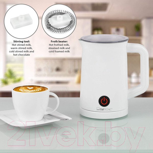 Изображение товара Вспениватель молока Clatronic MS 3693 (белый)