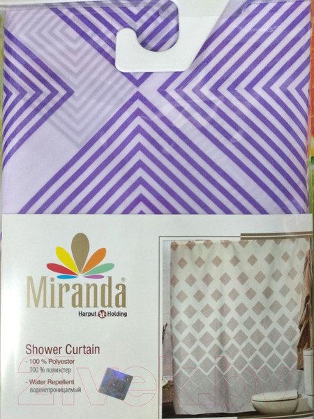 Изображение товара Шторка-занавеска для ванны Miranda Ibiza Lila