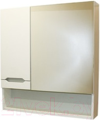 Изображение товара Шкаф с зеркалом для ванной СанитаМебель Сизаль 14.700 (левый)