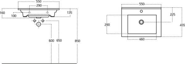 Изображение товара Тумба с умывальником Гамма Атриа 23 оФ8 - У55