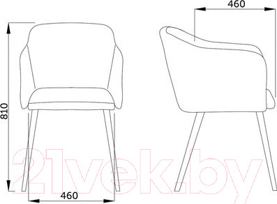 Изображение товара Стул AksHome Orly (синий велюр HLR64/черный)