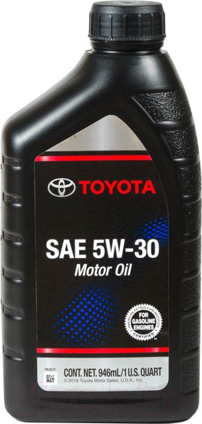 Изображение товара Моторное масло TOYOTA 5W30 / 002791QT5W6S (946мл)