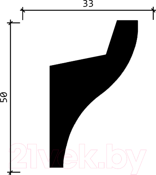 Изображение товара Плинтус потолочный Decor-Dizayn DD506 (50х33х2000)