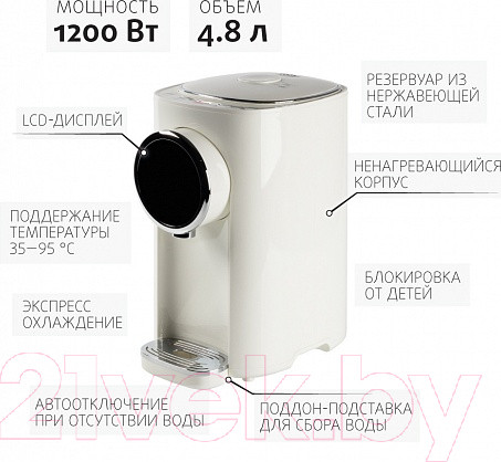 Изображение товара Термопот Endever Altea 2065 (белый)