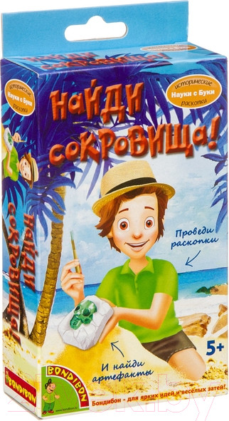 Изображение товара Набор для опытов Bondibon Исторические раскопки. Найди сокровища / ВВ4216