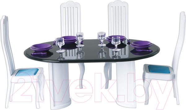 Изображение товара Комплект аксессуаров для кукольного домика Огонек Мебель для столовой. Конфетти / С-1332