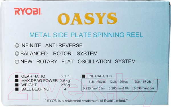 Изображение товара Катушка безынерционная Ryobi Oasys 2000 / A00018910