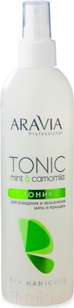 Изображение товара Тоник для лица Aravia Professional очищение и увлажнение кожи с мятой и ромашкой (300мл)