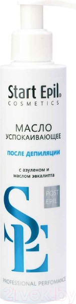 Изображение товара Масло после депиляции Start Epil Успокаивающее с азуленом и маслом эвкалипта (200мл)