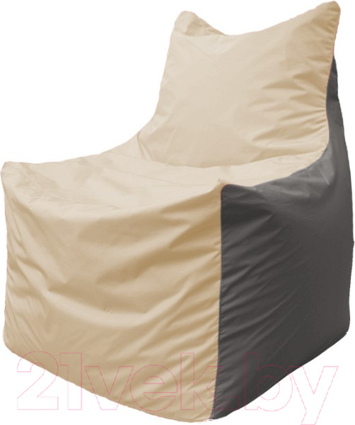 Изображение товара Бескаркасное кресло Flagman Фокс Ф21-134 (слоновая кость/тёмно-серый)