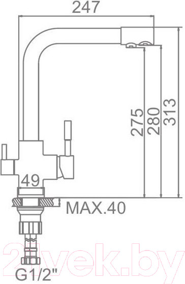 Изображение товара Смеситель Ledeme L4055U-3