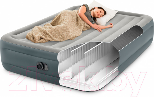 Изображение товара Надувная кровать Intex Dura Beam Essential Rest 64126ND (встроенный электронный насос/сумка/ремкомплект)