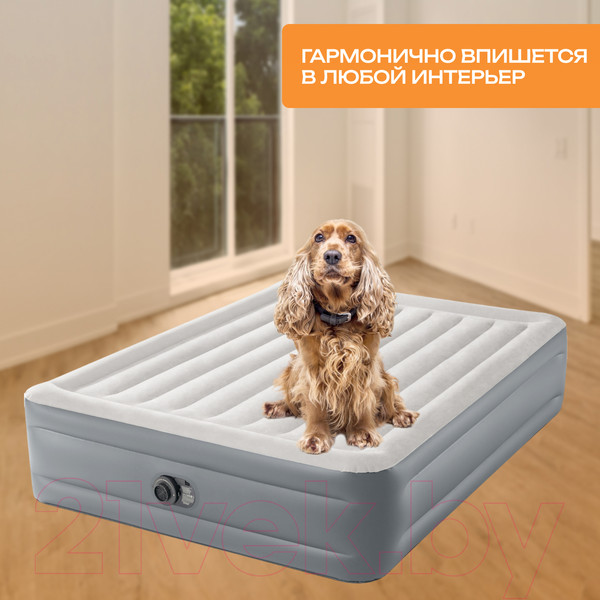 Изображение товара Надувная кровать Intex Dura Beam Essential Rest 64126ND (встроенный электронный насос/сумка/ремкомплект)