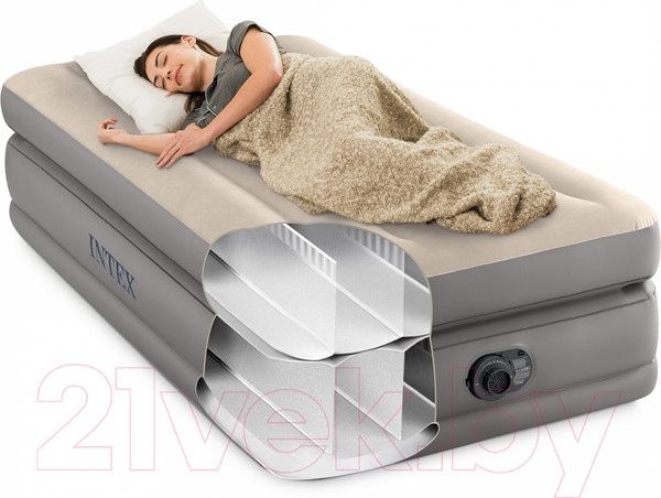 Изображение товара Надувная кровать Intex Prime Comfort Elevated 64162 (встроенный электронный насос/сумка/ремкомплект)