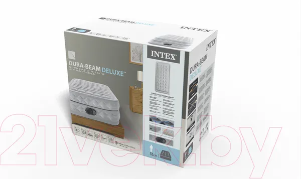 Изображение товара Надувной матрас Intex Supreme Air-Flow 64488 (встроенный электронный насос/сумка/ремкомплект)