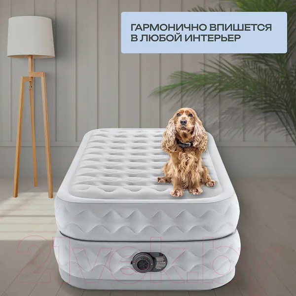 Изображение товара Надувной матрас Intex Supreme Air-Flow 64488 (встроенный электронный насос/сумка/ремкомплект)