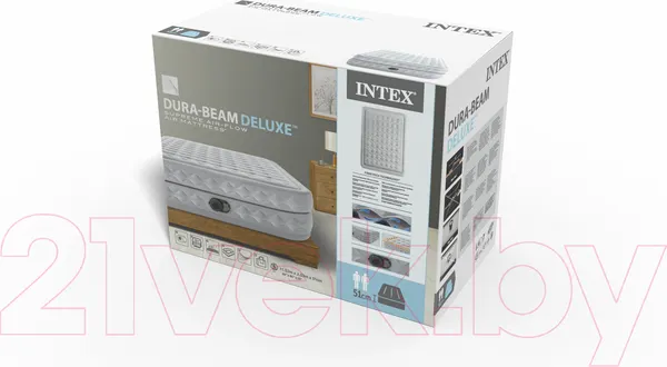 Изображение товара Надувной матрас Intex Supreme Air-Flow 64490 (встроенный электронный насос/сумка/ремкомплект)
