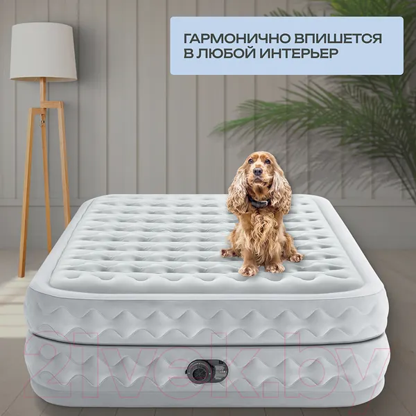 Изображение товара Надувной матрас Intex Supreme Air-Flow 64490 (встроенный электронный насос/сумка/ремкомплект)