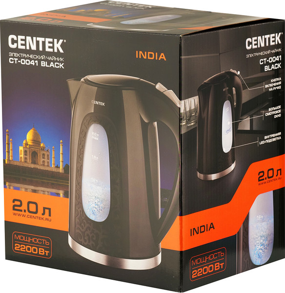 Изображение товара Электрочайник Centek CT-0041 (черный)