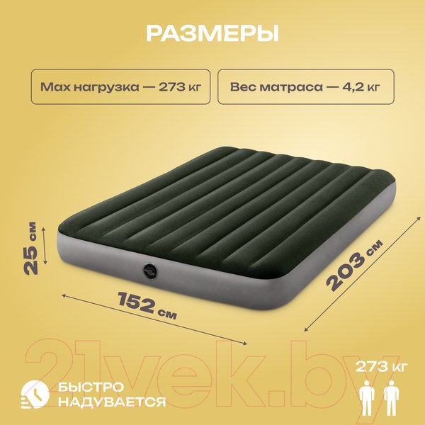 Изображение товара Надувной матрас Intex Prestige Downy Airbed 64109