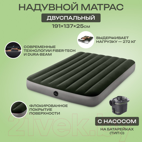 Изображение товара Надувной матрас Intex Prestige Downy Airbed 64778 (с электронным насосом)