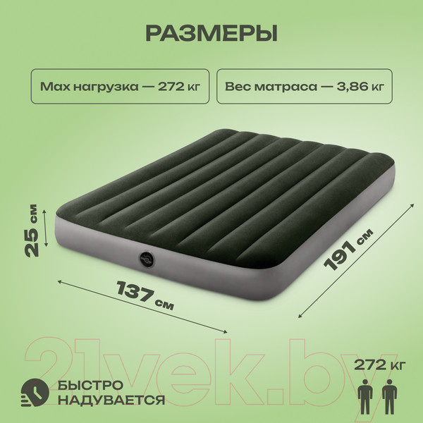 Изображение товара Надувной матрас Intex Prestige Downy Airbed 64778 (с электронным насосом)