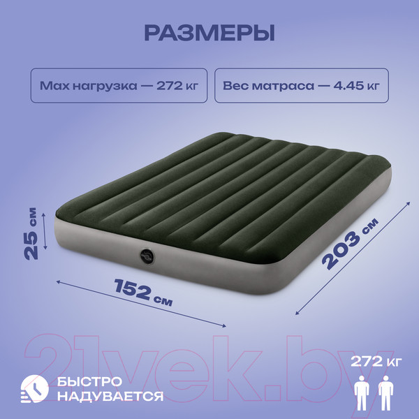 Изображение товара Надувной матрас Intex Prestige Downy Airbed 64779 (с электронным насосом)