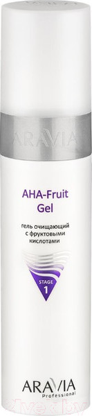 Изображение товара Гель для умывания Aravia Professional AHA-Fruit Gel очищающий с фруктовыми кислотами (250мл)