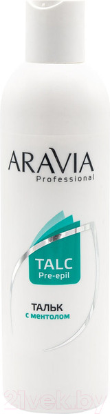 Изображение товара Тальк перед депиляцией Aravia Professional с ментолом (300мл)