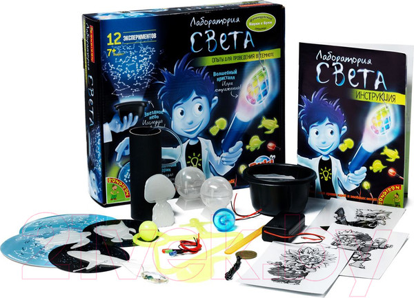 Изображение товара Набор для опытов Bondibon Французские опыты. Лаборатория света / ВВ47454