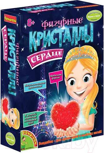 Изображение товара Набор для выращивания кристаллов Bondibon Французские опыты. Кристалл сердце / ВВ1339