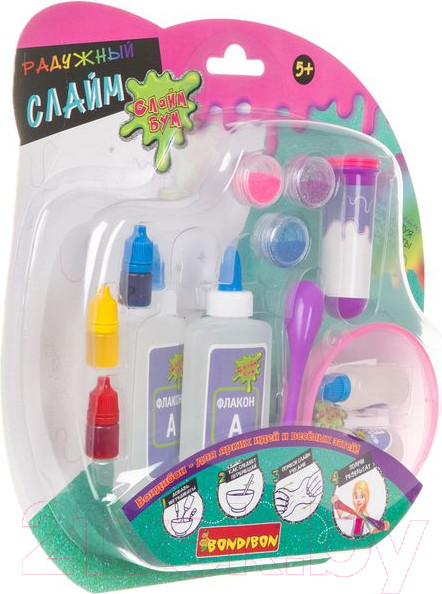 Изображение товара Набор для создания слайма Bondibon Радужный слайм / ВВ3776