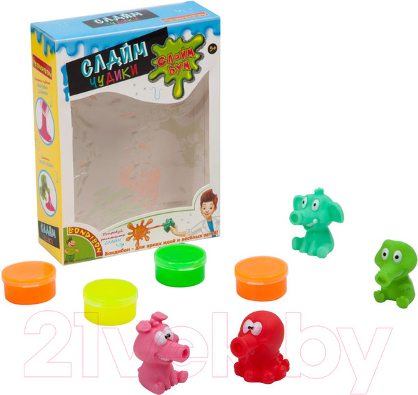 Изображение товара Набор слаймов Bondibon Слайм-чудики / ВВ3754