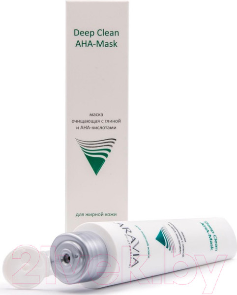 Изображение товара Маска для лица кремовая Aravia Professional с глиной и AHA-кислотами Deep Clean AHA-Mask (100мл)