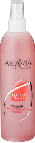 Изображение товара Лосьон перед депиляцией Aravia Professional с экстрактами мяты и березы (300мл)