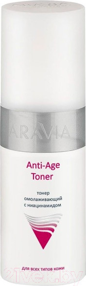 Изображение товара Тонер для лица Aravia Professional Anti-Age Toner с ниацинамидом (150мл)