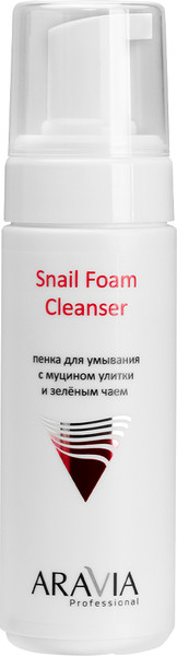 Изображение товара Пенка для умывания Aravia Professional Snail Foam с муцином улитки и зеленым чаем (160мл)