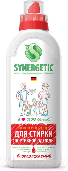 Изображение товара Гель для стирки Synergetic Биоразлагаемый концентрированный для спортивной одежды (750мл)