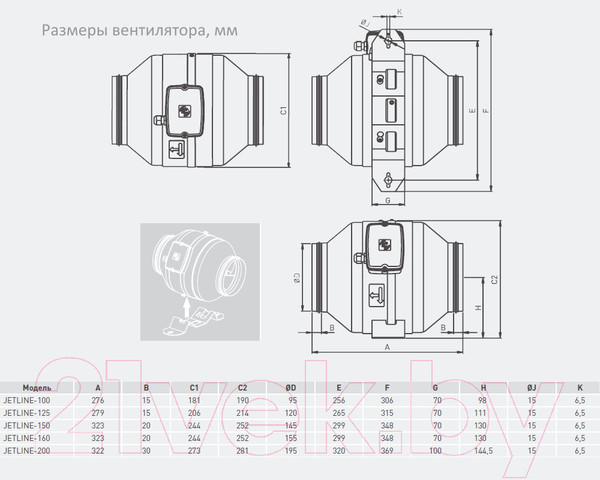Изображение товара Вентилятор канальный Soler&Palau Jetline-160 / 5145895900