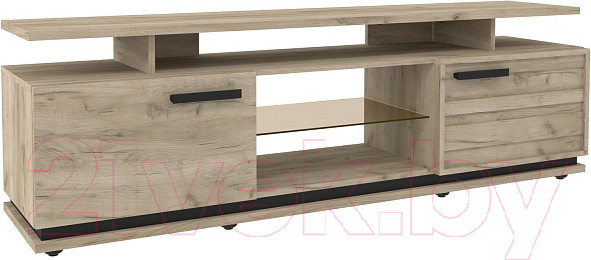 Изображение товара Тумба Глазов Oslo 3 (дуб серый Craft/черный)