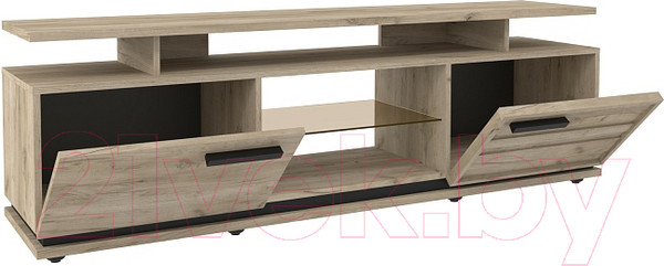 Изображение товара Тумба Глазов Oslo 3 (дуб серый Craft/черный)