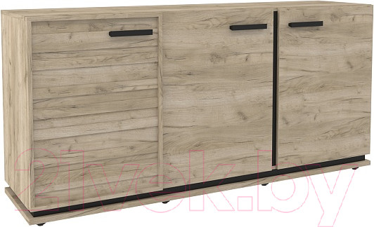 Изображение товара Тумба Глазов Oslo 5 МЦН (дуб серый Craft/черный)