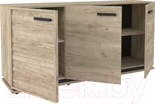 Изображение товара Тумба Глазов Oslo 5 МЦН (дуб серый Craft/черный)