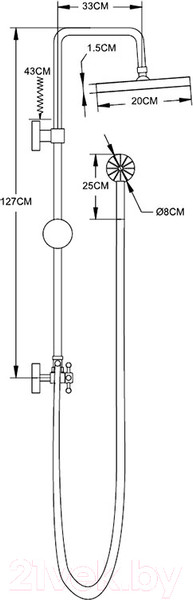 Изображение товара Душевая система со смесителем Potato P3561