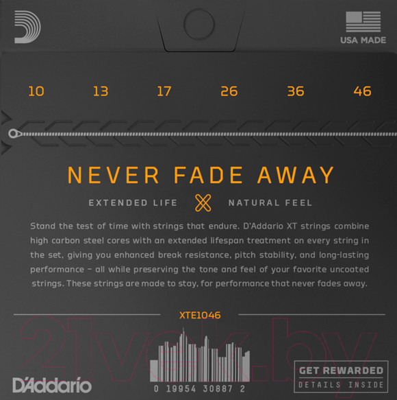 Изображение товара Струны для электрогитары D'Addario XTE1046
