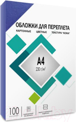 Изображение товара Обложки для переплета Гелеос CCA4BL А4, под кожу (синий)