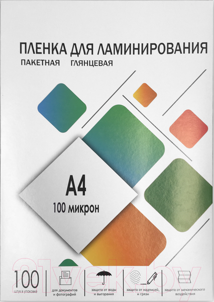 Изображение товара Пленка для ламинирования Гелеос LPA4-100 216x303 100мик
